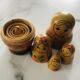 Traditional vintage Russian dolls or Matryoshkas