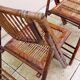 Paire de chaise pliante bambou vintage