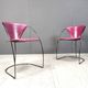 Vintage pink 'linda' dining chairs by Arrben, 1980s - set of 4