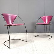 Vintage pink 'linda' dining chairs by Arrben, 1980s - set of 4