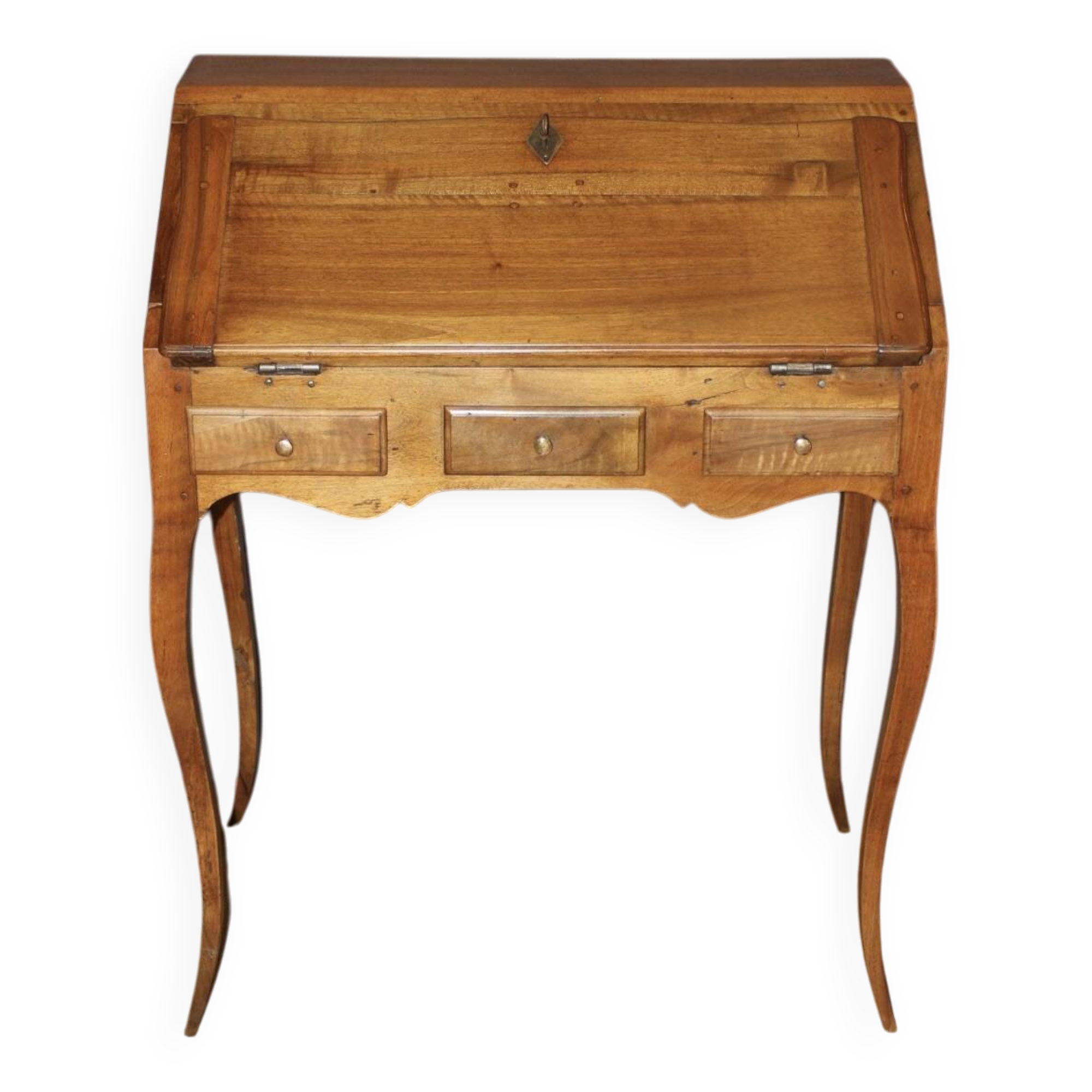 Louis XV donkey back desk in 18th century walnut