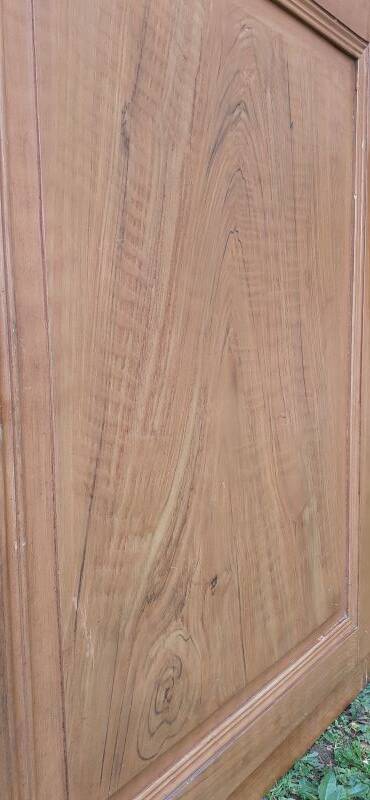 Cupboard door frame 121x97cm old wood paneled molded