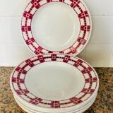 X7 assiettes creuses en faïence Stuart Moulin des loup- retro-cuisine- vintage