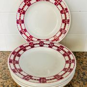 X7 assiettes creuses en faïence Stuart Moulin des loup- retro-cuisine- vintage