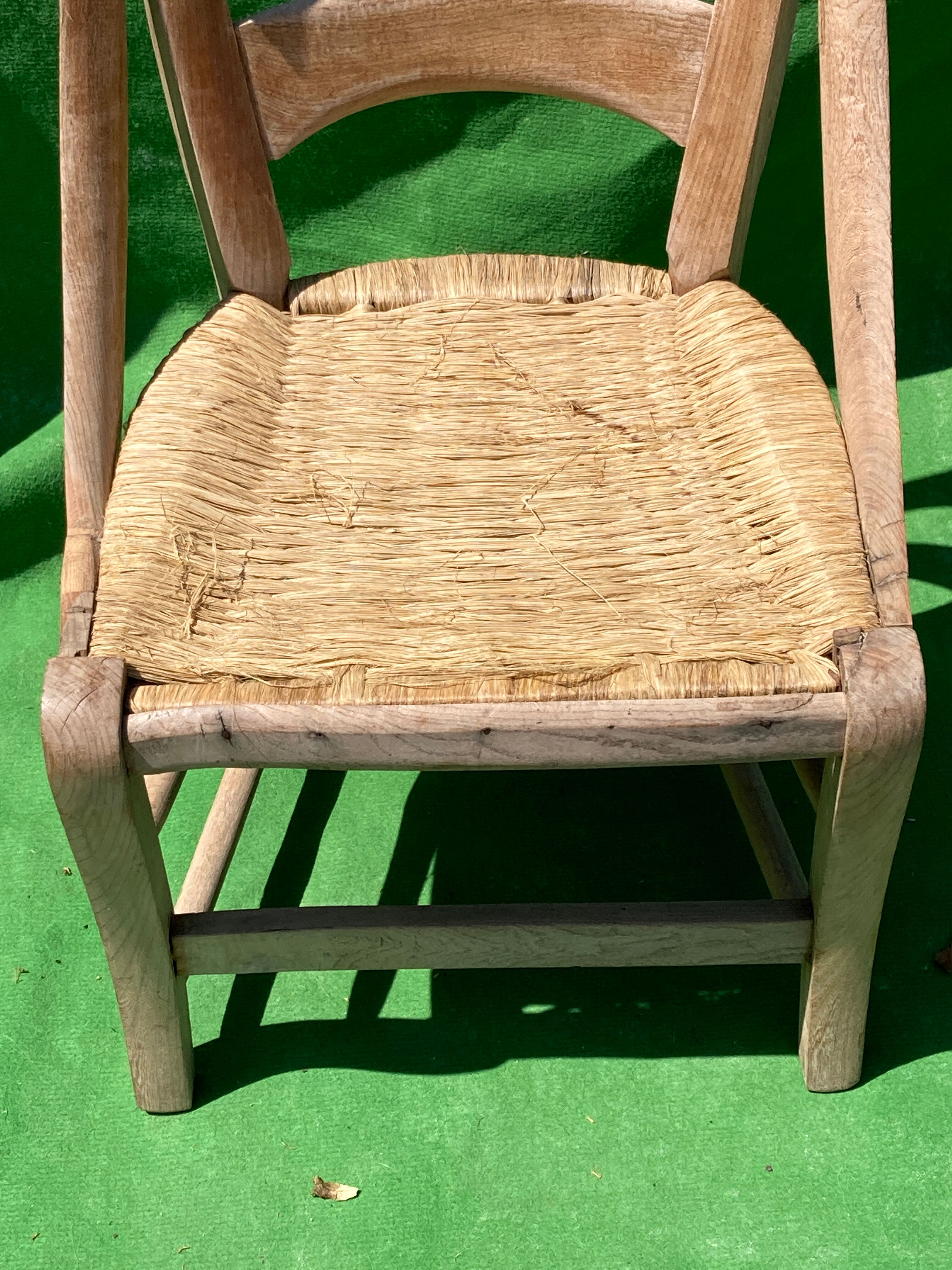 Antique French wicker wabi sabi chair