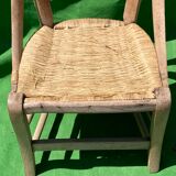 Antique French wicker wabi sabi chair