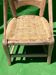 Chaise antique en osier français wabi sabi