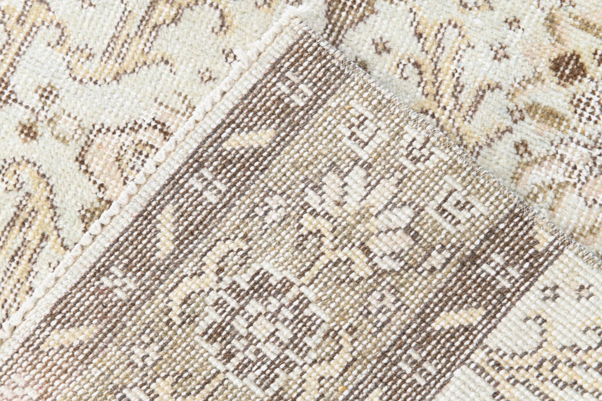 2x9 Floral Vintage Runner Rug, 75x273Cm