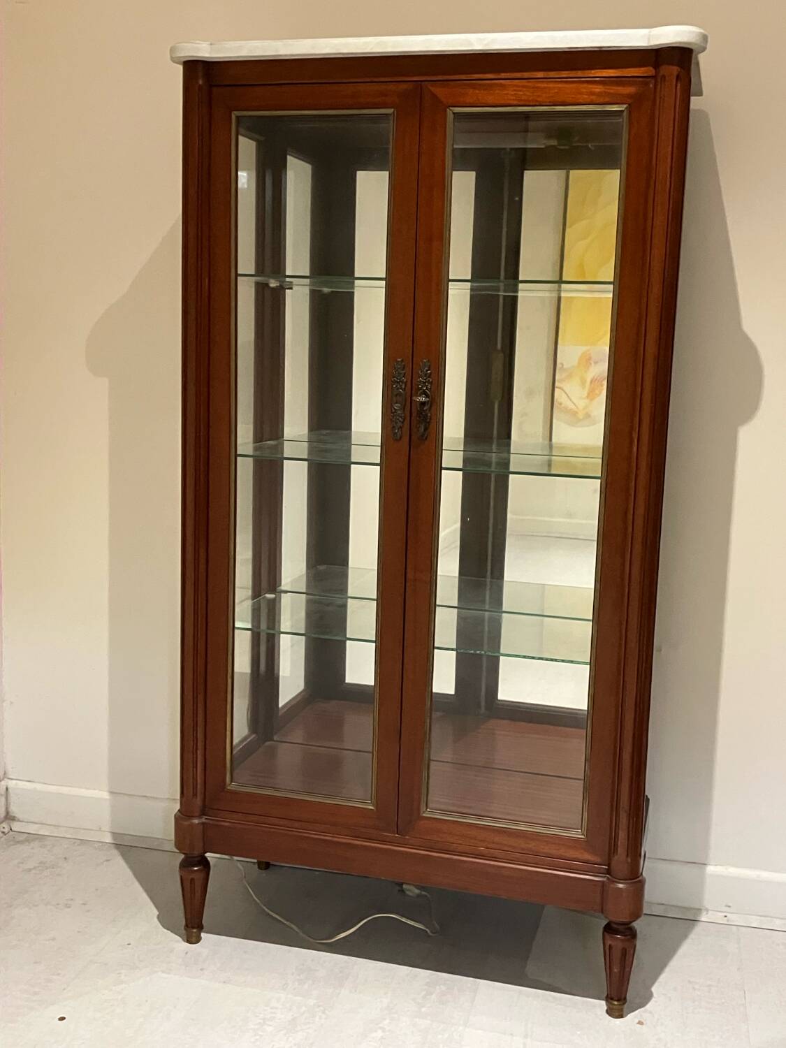 Directoire style display cabinet