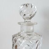 Trio of Baccarat crystal bottles bamboo model, circa 1910