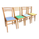 (Lot) 4 Alma bistro chairs no. 1642 Luterma