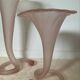 A pair of large Italian corolla vases in glass paste.