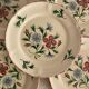 Dessert plates in faience from Desvres, hand-decorated.