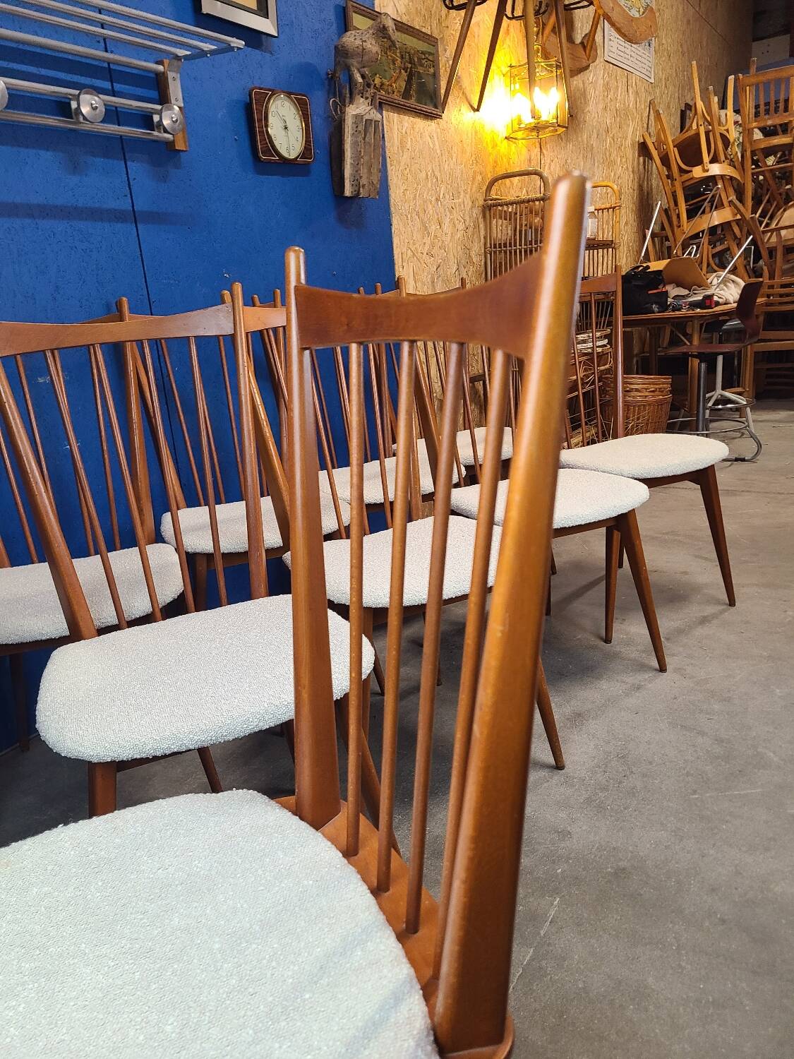Chaises années 60 scandinave rénovées