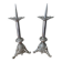 Pair of silver-plated candlesticks from the 19th century.