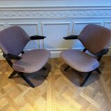 Paire de fauteuils Louis Van Teeffelen pour Webe