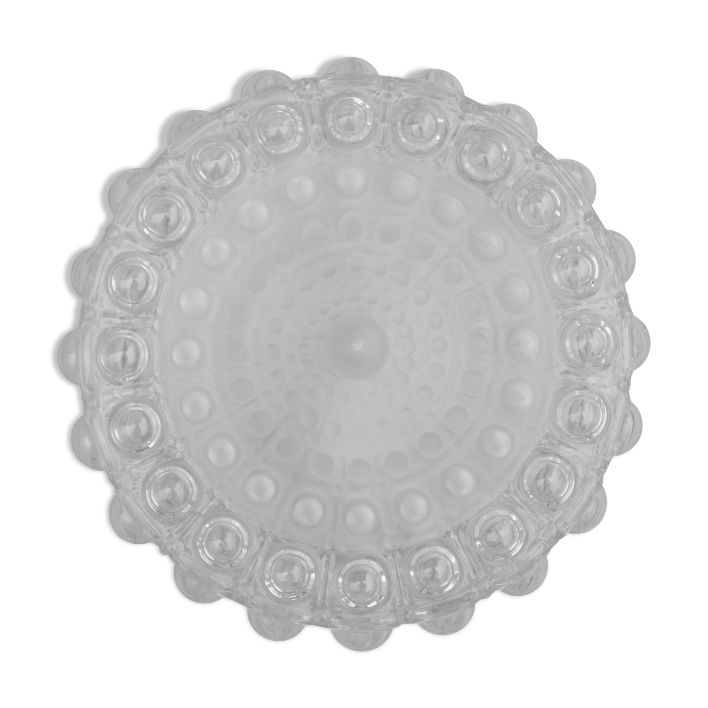 Moulded glass ceiling light