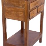 Old Burmese teak bedside furniture