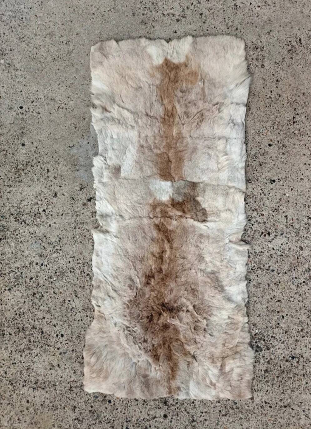 Retro animal skin hair rug