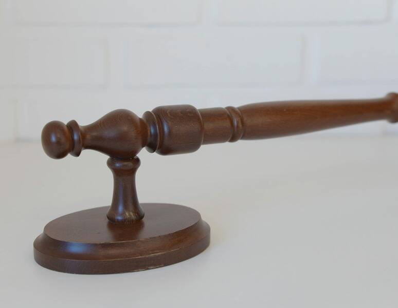 Large vintage wooden bathroom set / mirror with shelf / towel rack