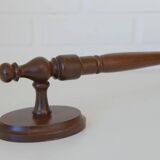 Large vintage wooden bathroom set / mirror with shelf / towel rack