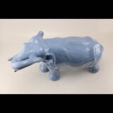 Light blue ceramic elephant