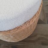 Fabric pouf buckle, end of sofa