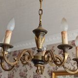 Louis XV Style chandelier in Bronze 5 branches