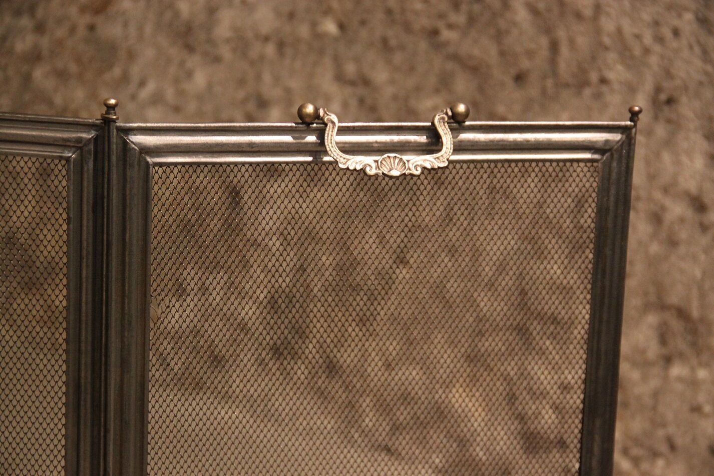 old brass foldable fire barrier