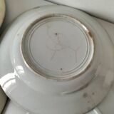 Set of 7 ironstone plates with floral friezes from the late 19th to early 20th century.