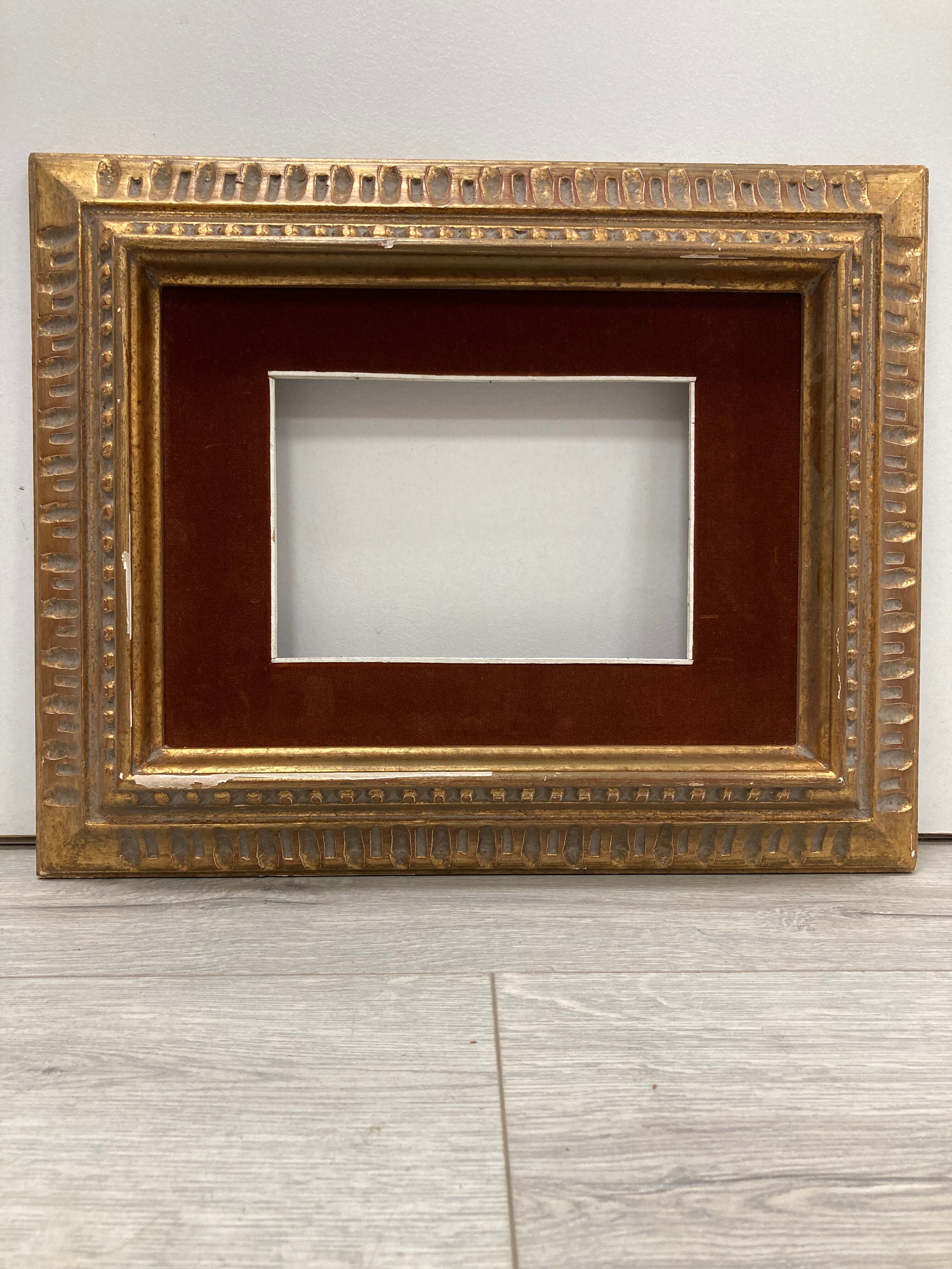 Vintage frame and its Marie-Louise