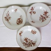 3 deep plates from Sarreguemines, Danish model 210427.