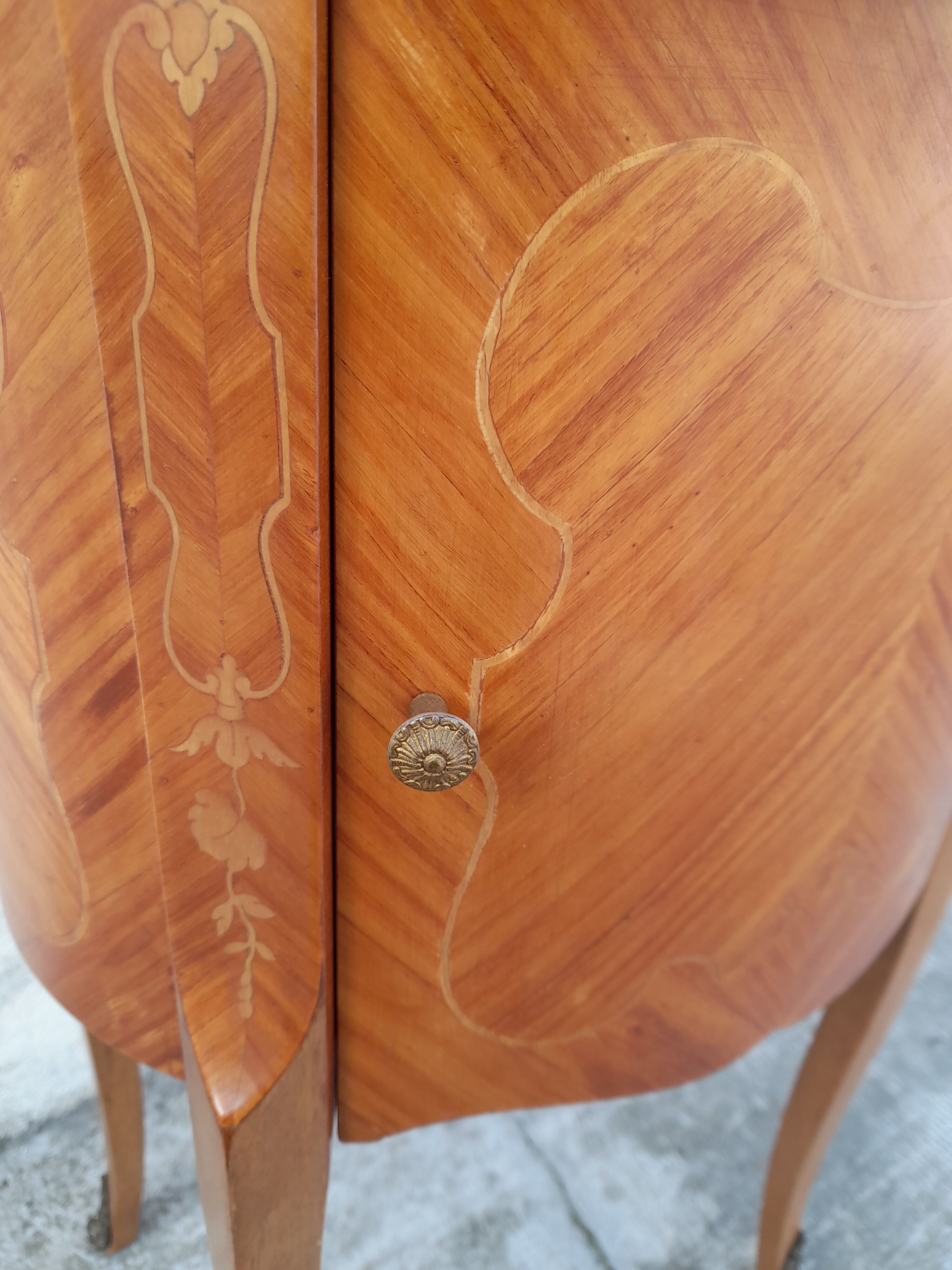 Louis XV style bedside in Marquetry