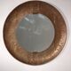 Sculptural hammered copper mirror attributed to Angelo Bragalini