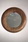 Sculptural hammered copper mirror attributed to Angelo Bragalini