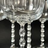 set of 8 genuine crystal wine glasses with Venetian beads