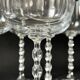 set of 8 genuine crystal wine glasses with Venetian beads