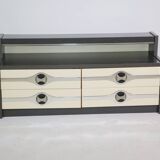 Modernist space age drawer sideboard chest of drawers cabinet 70s