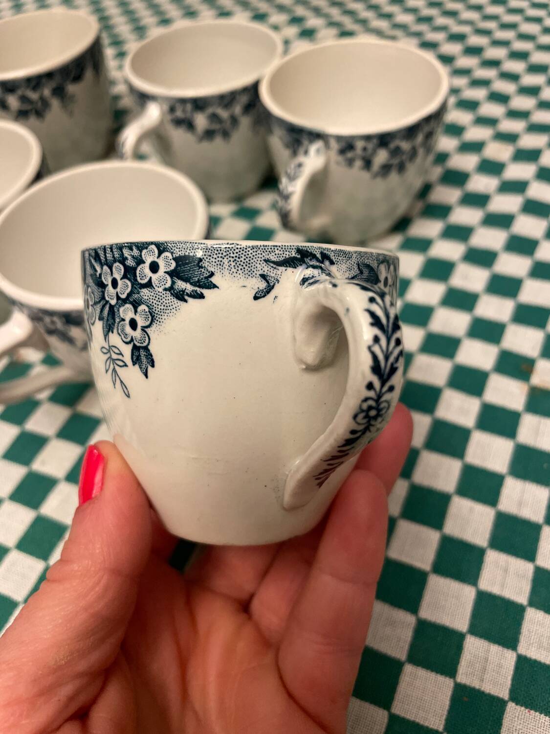 Set of 8 Marie-Louise Nord Hamage Moulin des Loup coffee cups