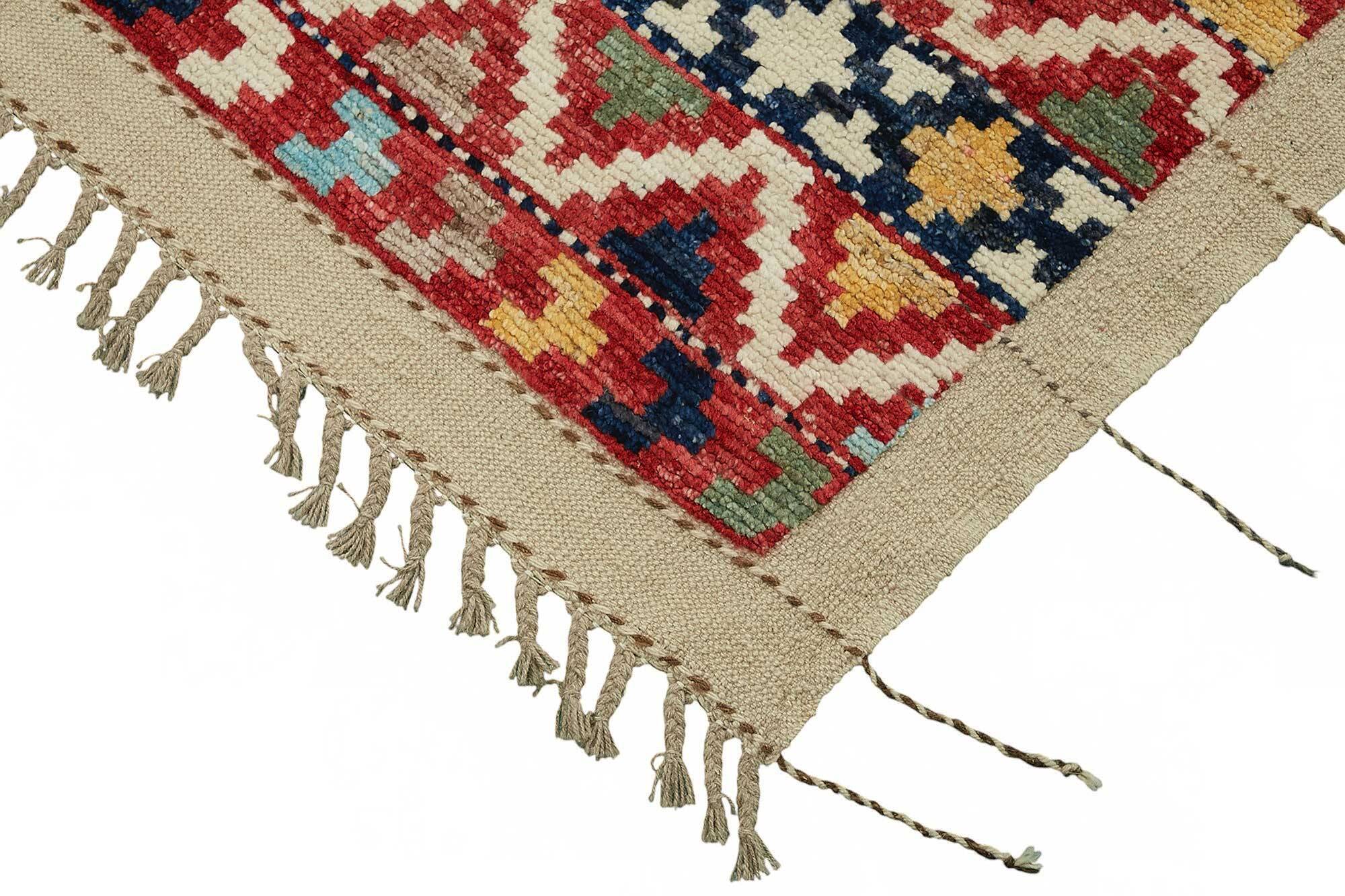 Hand-Knotted Tribal Unique 259 cm x 299 cm Multicolor Wool Carpet