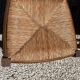 2 armchairs and 1 chair in natural wood with straw seats