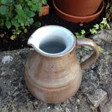 Pitcher ball in varnished beige cermic 60/70 years