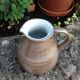Pitcher ball in varnished beige cermic 60/70 years