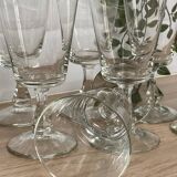 Set of 9 white wine glasses
