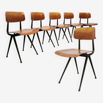 Industrial Dutch design school chairs stoelen Friso Kramer 1st edition