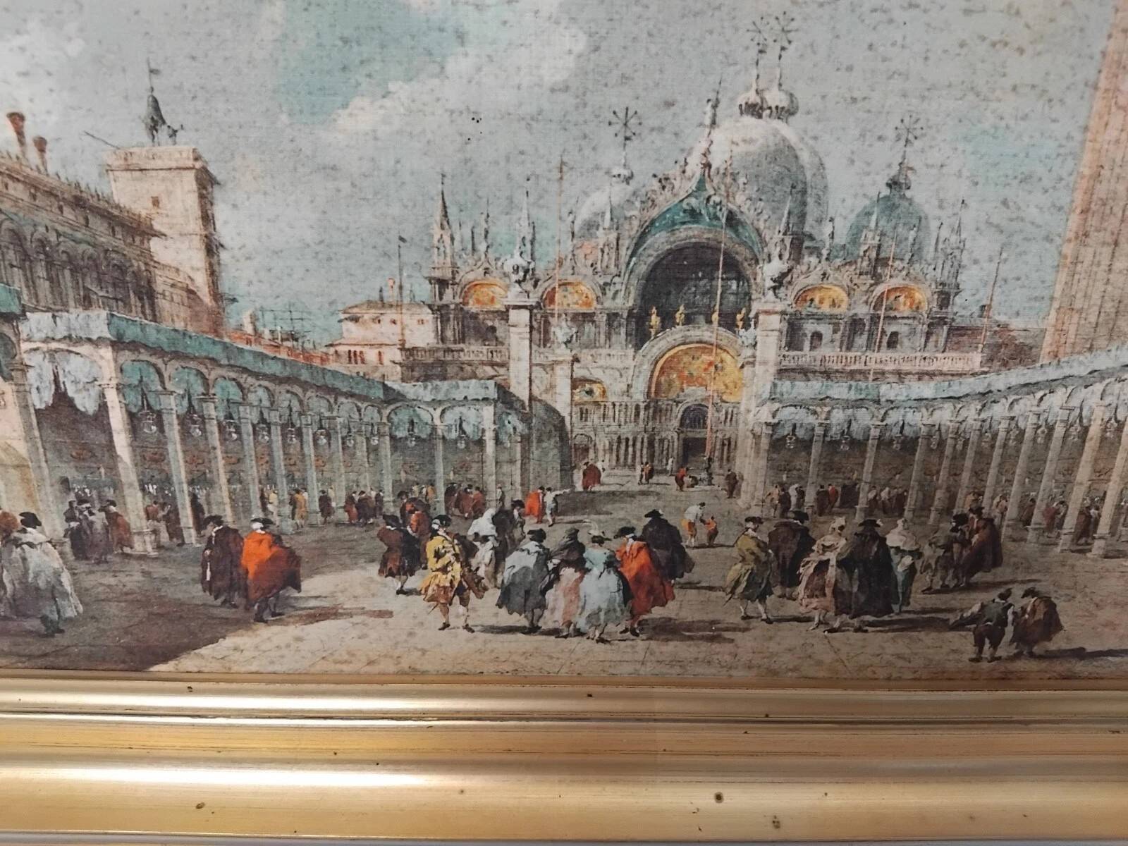 Painting on canvas "Feast of the Ascension" in Venice 44x65 cm