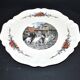 Sarreguemines plate Obernai cut out in earthenware with horsemen decoration Alsace by Loux