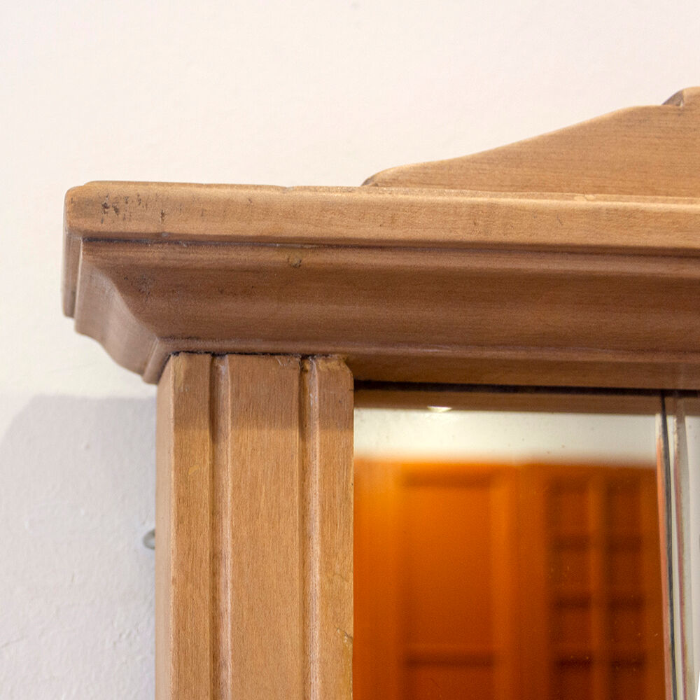 Beech wood framed mirror, Spain, 1940's, 168x88 cm