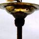 Art Deco Suspension with Beige Glass Shade and Twisted Stem - circa 1920-1930