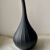 Vase Gouttes 23 cm Salviati 2007 Noir Mat Signé